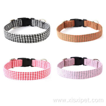 Eco Friendly Sanding Plaid Luxury Pet Cat Collars